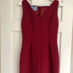 Red mini Prada dress. Fits sizes 4-6